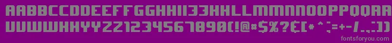 フォントJhuf – 紫の背景に灰色の文字