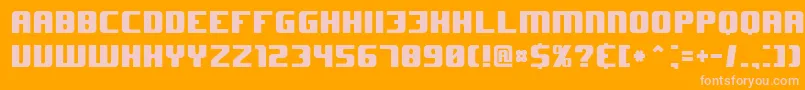 Jhuf Font – Pink Fonts on Orange Background