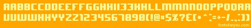 Jhuf Font – Yellow Fonts on Orange Background