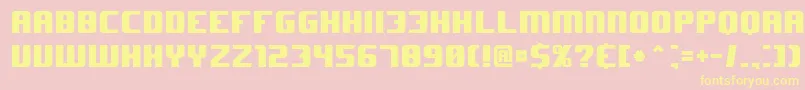 Jhuf Font – Yellow Fonts on Pink Background