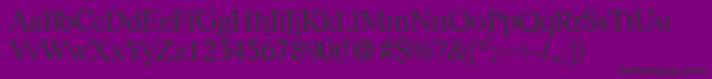 L730RomanRegular-Schriftart – Schwarze Schriften auf violettem Hintergrund