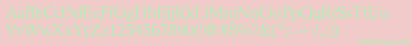 L730RomanRegular-Schriftart – Grüne Schriften auf rosa Hintergrund
