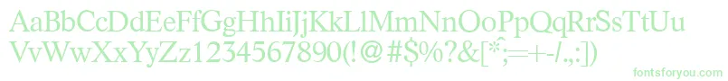 L730RomanRegular Font – Green Fonts on White Background