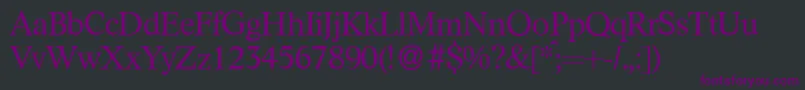 L730RomanRegular Font – Purple Fonts on Black Background
