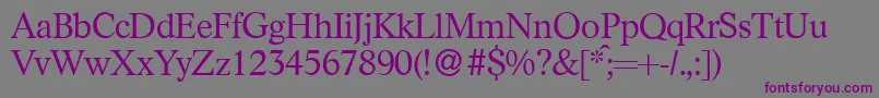 L730RomanRegular Font – Purple Fonts on Gray Background