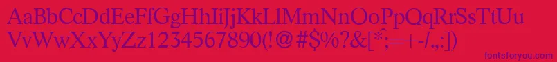 L730RomanRegular Font – Purple Fonts on Red Background