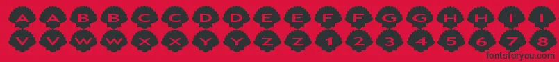 Asshells Font – Black Fonts on Red Background