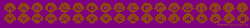 Asshells Font – Brown Fonts on Purple Background