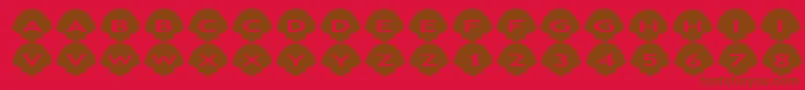 Asshells Font – Brown Fonts on Red Background