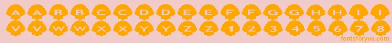 Asshells Font – Orange Fonts on Pink Background