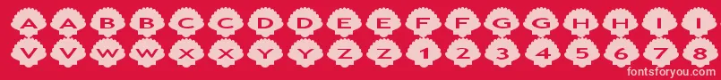 Asshells Font – Pink Fonts on Red Background