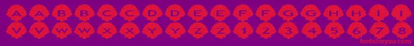 Asshells Font – Red Fonts on Purple Background