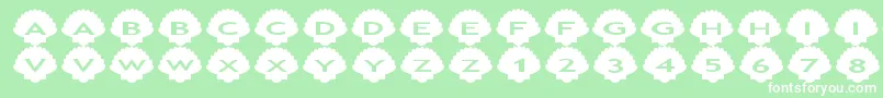 Asshells Font – White Fonts on Green Background