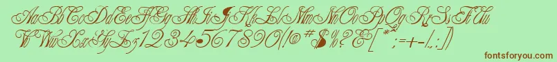 CollarRegular Font – Brown Fonts on Green Background