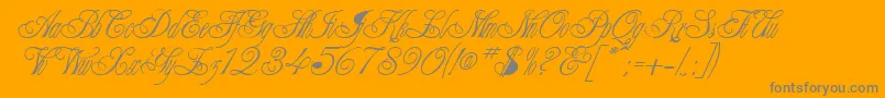 fuente CollarRegular – Fuentes Grises Sobre Fondo Naranja
