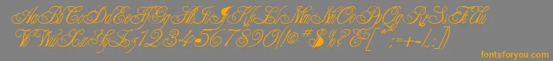 CollarRegular Font – Orange Fonts on Gray Background