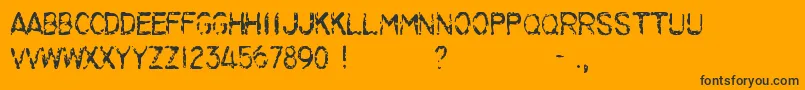 LilacMalaria Font – Black Fonts on Orange Background