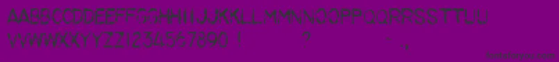 LilacMalaria-Schriftart – Schwarze Schriften auf violettem Hintergrund