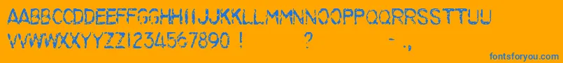 LilacMalaria Font – Blue Fonts on Orange Background