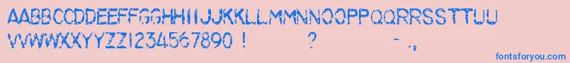 LilacMalaria Font – Blue Fonts on Pink Background