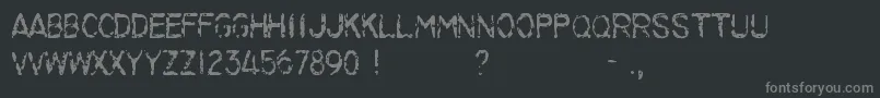 Шрифт LilacMalaria – серые шрифты на чёрном фоне