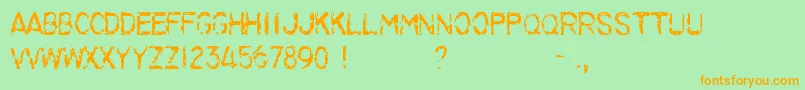 LilacMalaria Font – Orange Fonts on Green Background