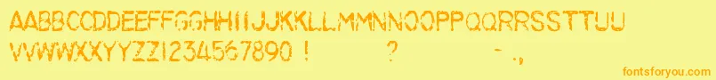 LilacMalaria Font – Orange Fonts on Yellow Background