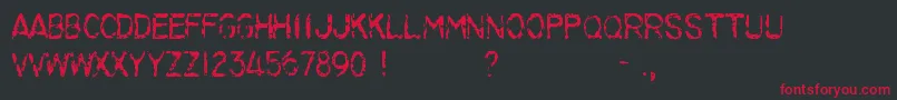 LilacMalaria Font – Red Fonts on Black Background