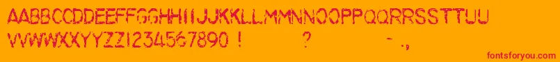 LilacMalaria Font – Red Fonts on Orange Background