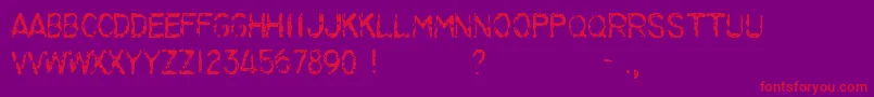 LilacMalaria Font – Red Fonts on Purple Background