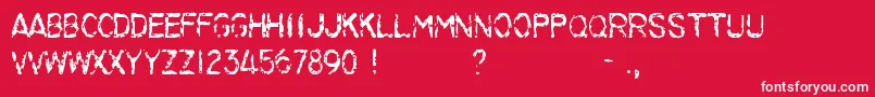 LilacMalaria Font – White Fonts on Red Background