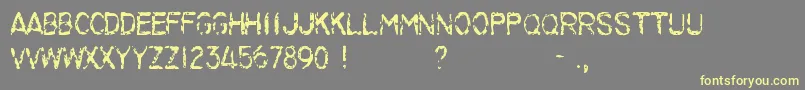 LilacMalaria Font – Yellow Fonts on Gray Background