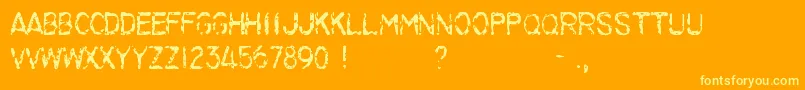 LilacMalaria Font – Yellow Fonts on Orange Background