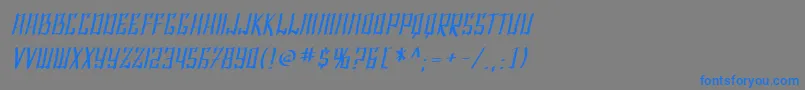SfShaiFontaiOblique Font – Blue Fonts on Gray Background