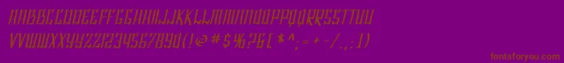 SfShaiFontaiOblique Font – Brown Fonts on Purple Background
