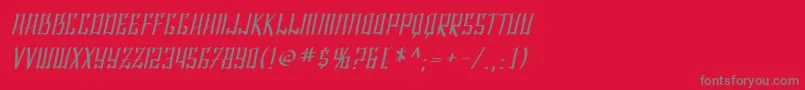 Шрифт SfShaiFontaiOblique – серые шрифты на красном фоне