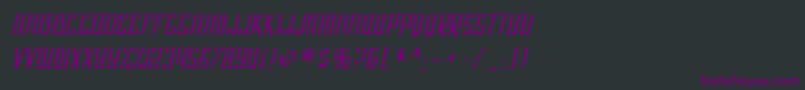 SfShaiFontaiOblique Font – Purple Fonts on Black Background