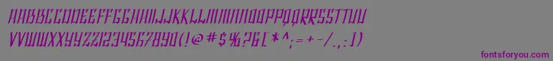 SfShaiFontaiOblique Font – Purple Fonts on Gray Background