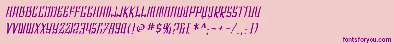 SfShaiFontaiOblique Font – Purple Fonts on Pink Background