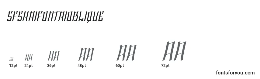 Размеры шрифта SfShaiFontaiOblique