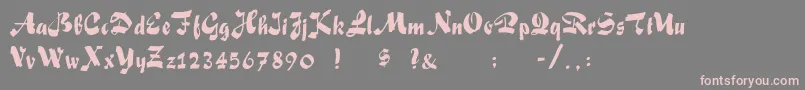 FoxScript Font – Pink Fonts on Gray Background