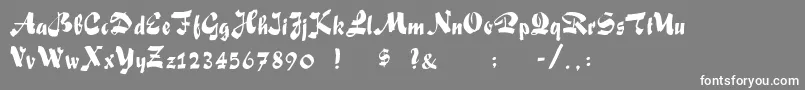 FoxScript Font – White Fonts on Gray Background
