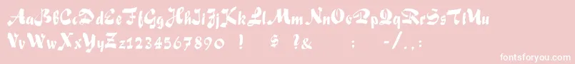 FoxScript Font – White Fonts on Pink Background