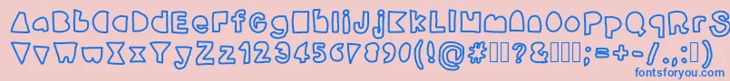 Modica Font – Blue Fonts on Pink Background