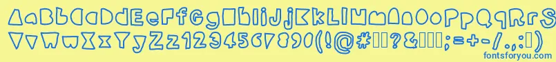 Modica Font – Blue Fonts on Yellow Background