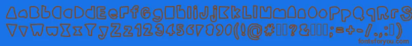 Modica Font – Brown Fonts on Blue Background