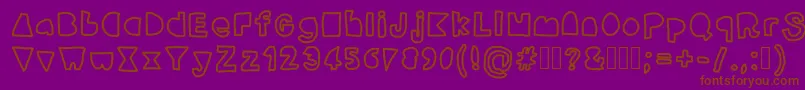 Modica Font – Brown Fonts on Purple Background