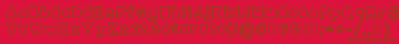 Modica Font – Brown Fonts on Red Background