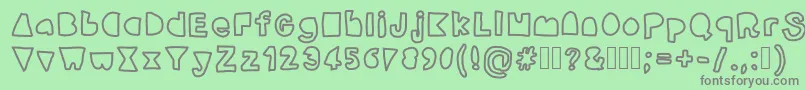 フォントModica – 緑の背景に灰色の文字