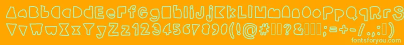 Modica Font – Green Fonts on Orange Background